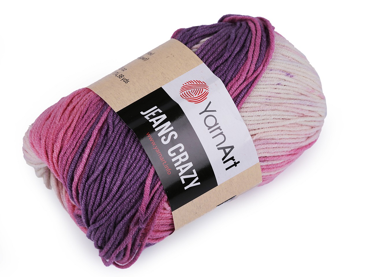 Fir de tricotat Jeans Crazy 50 g, violet Fir de tricotat Jeans Crazy 50 g, violet