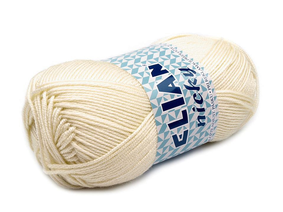 Fir de tricotat Nicky, 50 g - crem Fir de tricotat Nicky, 50 g - crem