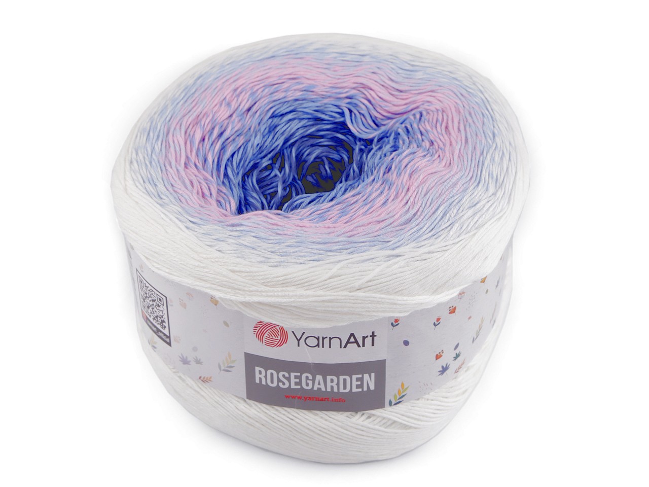 Fir de tricotat din bumbac Rosegarden, 250 g, alb Fir de tricotat din bumbac Rosegarden, 250 g, alb