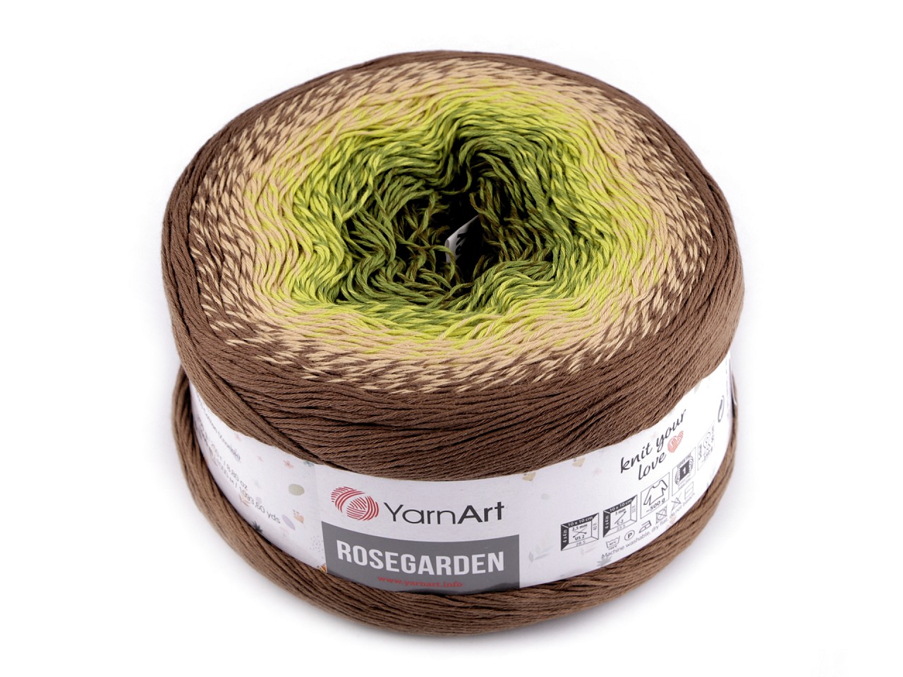 Fir de tricotat din bumbac Rosegarden, 250 g, maro Fir de tricotat din bumbac Rosegarden, 250 g, maro