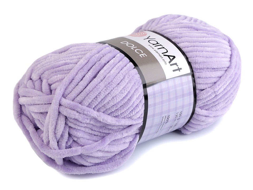 Fir de tricotat plușat Dolce, 100 g, mov deschis Fir de tricotat plușat Dolce, 100 g, mov deschis