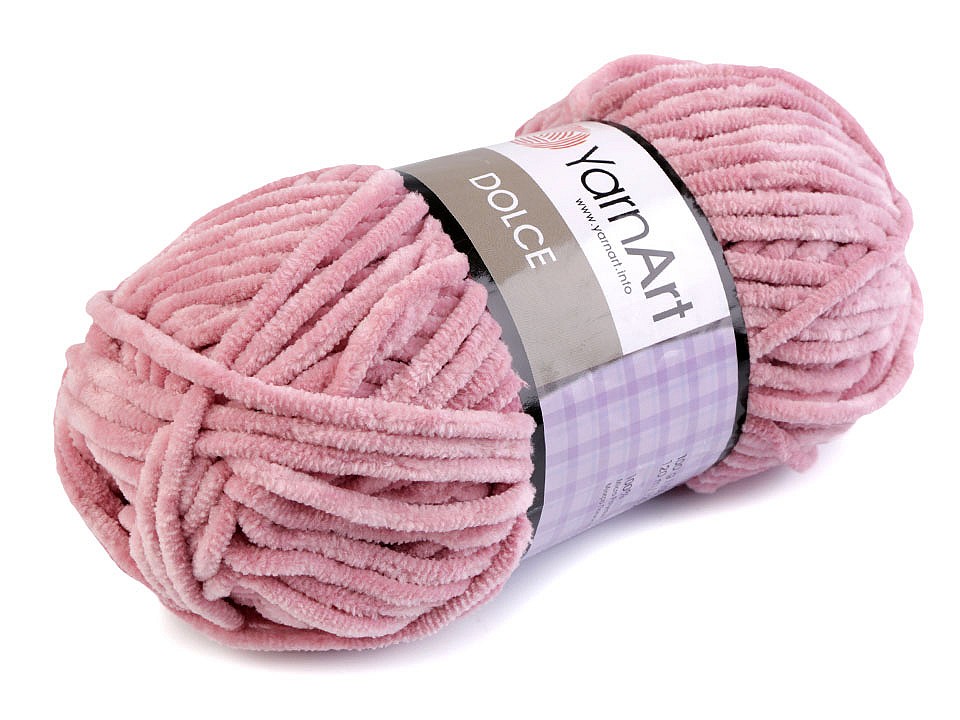 Fir de tricotat plușat Dolce, 100 g, roz antic deschis Fir de tricotat plușat Dolce, 100 g, roz antic deschis