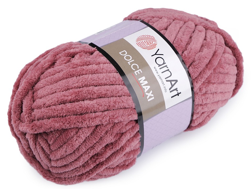 Fir de tricotat plușat Dolce Maxi, 200 g, roz vintage Fir de tricotat plușat Dolce Maxi, 200 g, roz vintage