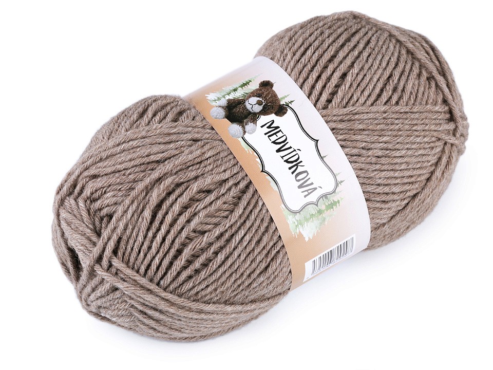 Fir de tricotat ursuleț, 100g - bej închis Fir de tricotat ursuleț, 100g - bej închis