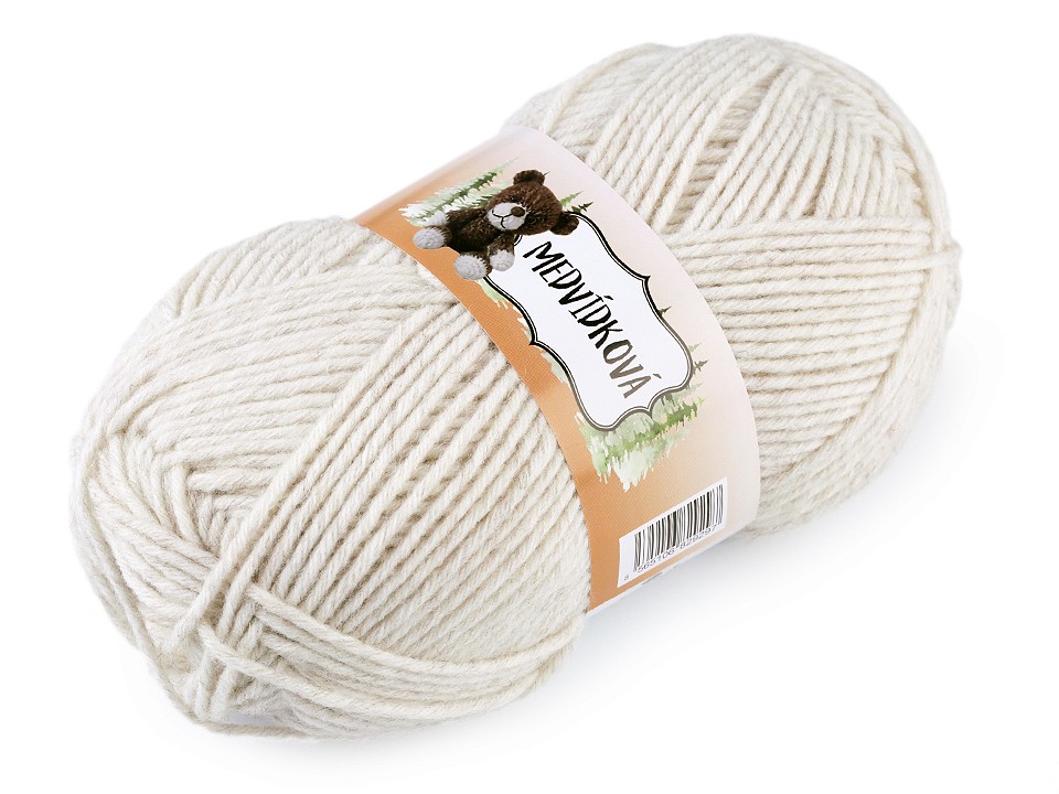 Fir de tricotat ursuleț, 100g - ecru Fir de tricotat ursuleț, 100g - ecru