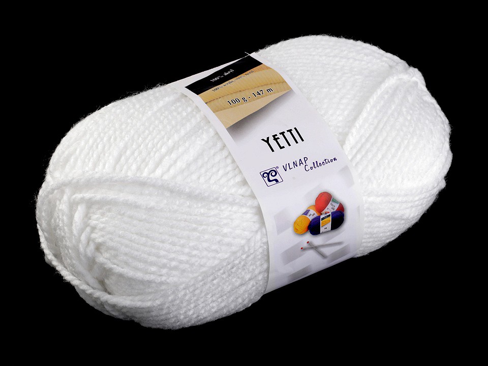 Fir de tricotat Yetti, 100 g - alb Fir de tricotat Yetti, 100 g - alb