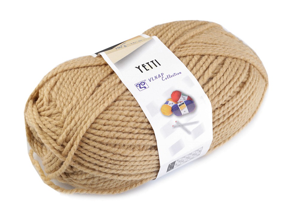 Fir de tricotat Yetti, 100 g - maro nisipiu Fir de tricotat Yetti, 100 g - maro nisipiu