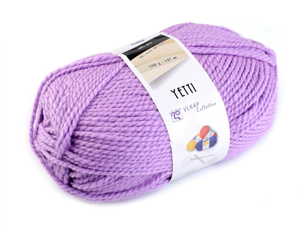 Fir de tricotat Yetti, 100 g - mov liliachiu