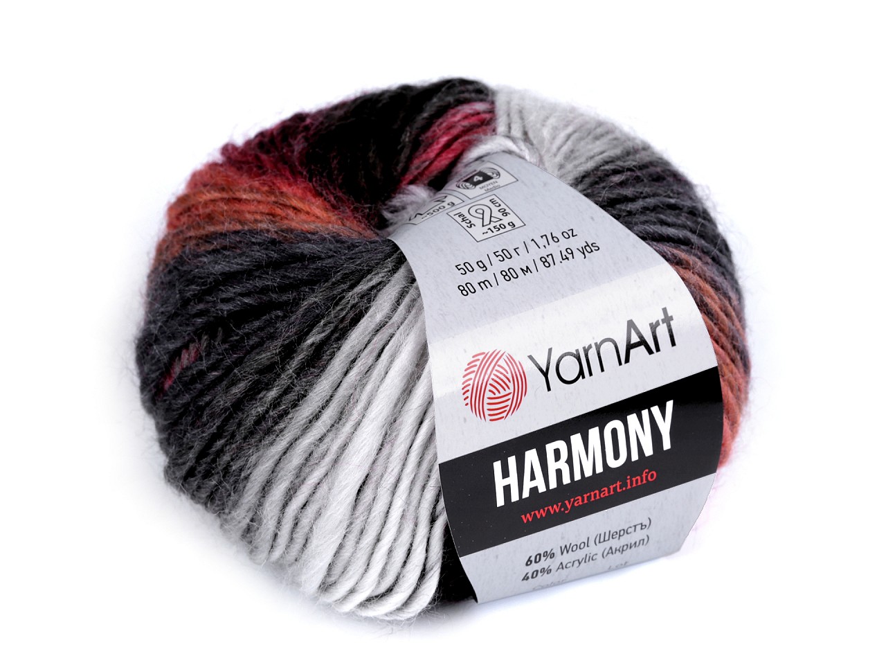 Fire de tricotat Harmony 50 g, gri Fire de tricotat Harmony 50 g, gri