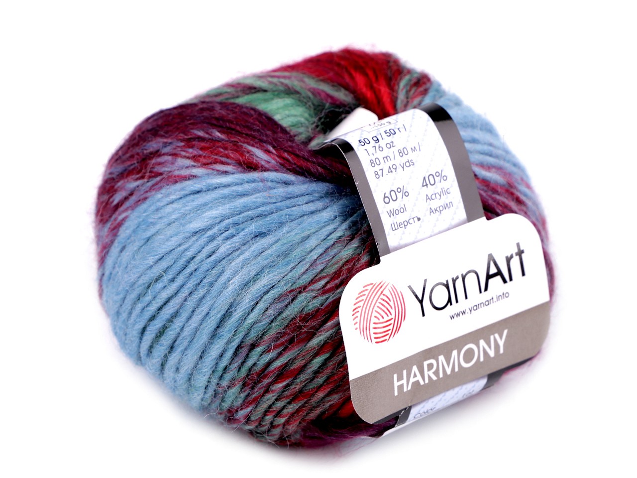 Fire de tricotat Harmony 50 g, roșu închis Fire de tricotat Harmony 50 g, roșu închis