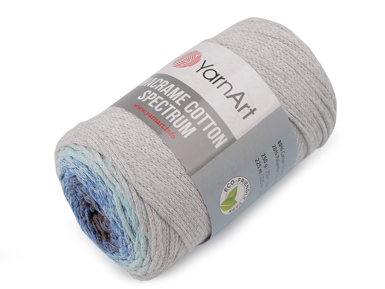 Fire de tricotat Macrame Cotton Spectrum 250 g, gri foarte deschis Fire de tricotat Macrame Cotton Spectrum 250 g, gri foarte deschis