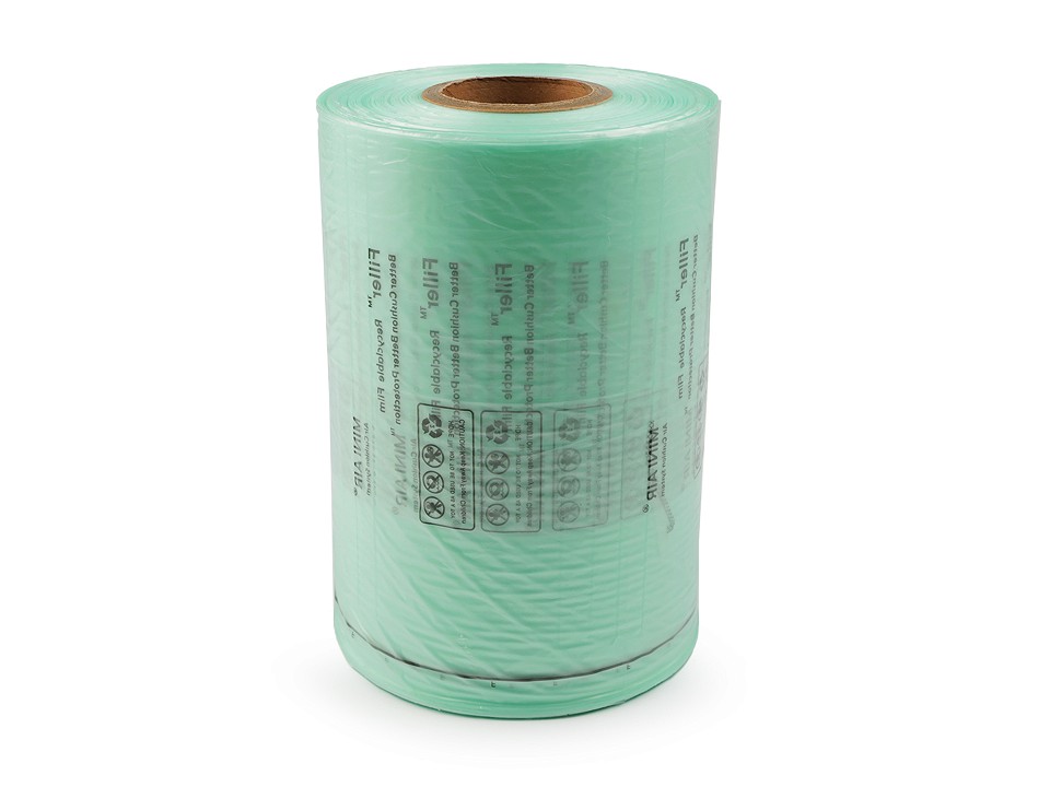 Folie pentru producerea de perne de aer 200x100 mm, 280 m - verde mentă - transparent Folie pentru producerea de perne de aer 200x100 mm, 280 m - verde mentă - transparent
