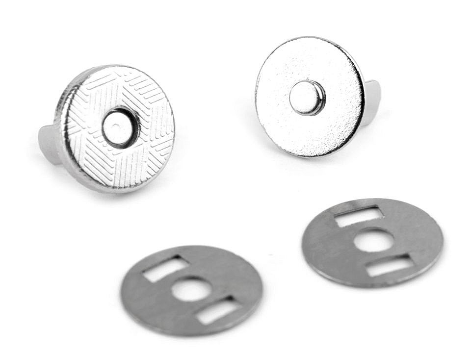 Închizatori / Capse magnetice, Ø10 mm, nichel, 5 seturi Închizatori / Capse magnetice, Ø10 mm, nichel, 5 seturi