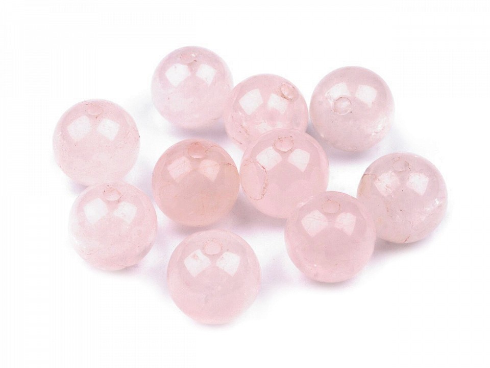 Mărgele Cuarț roz, Ø10 mm (pachet 10 Buc.) Mărgele Cuarț roz, Ø10 mm (pachet 10 Buc.)