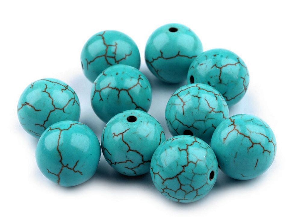 Mărgele Turcoaz, Ø12 mm (pachet 15 Buc.) Mărgele Turcoaz, Ø12 mm (pachet 15 Buc.)