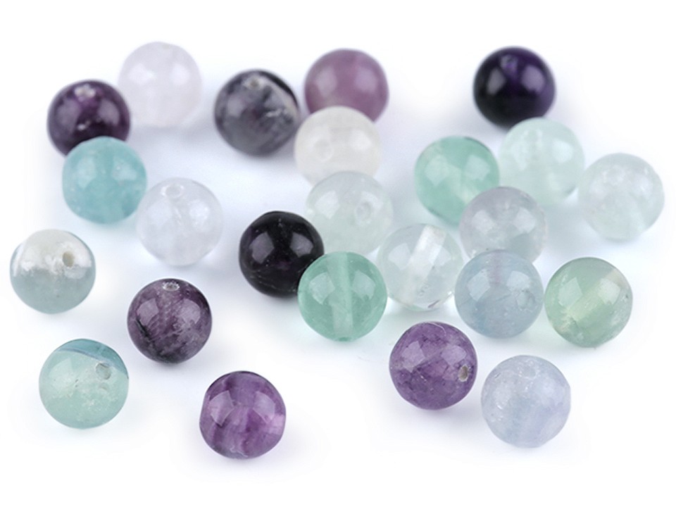Mărgele din pietre naturale Fluorit, Ø8 mm (pachet 8 Buc.) Mărgele din pietre naturale Fluorit, Ø8 mm (pachet 8 Buc.)