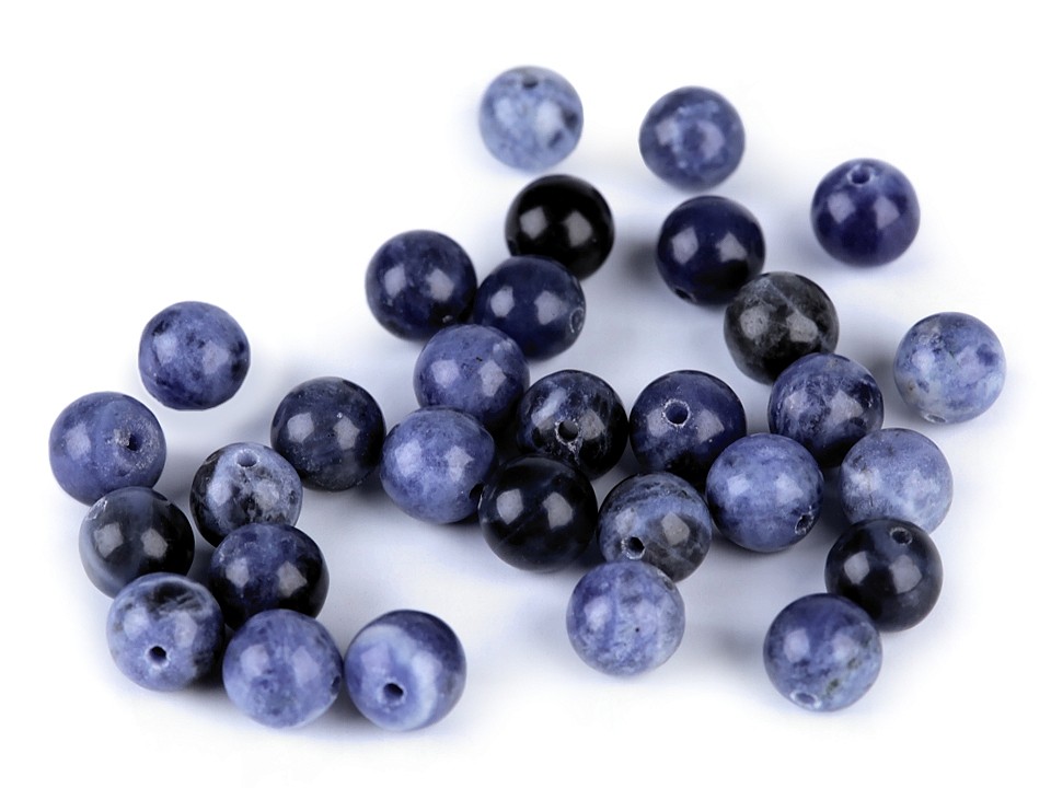 Mărgele din pietre naturale Sodalit, Ø6 mm (pachet 10 Buc.) Mărgele din pietre naturale Sodalit, Ø6 mm (pachet 10 Buc.)