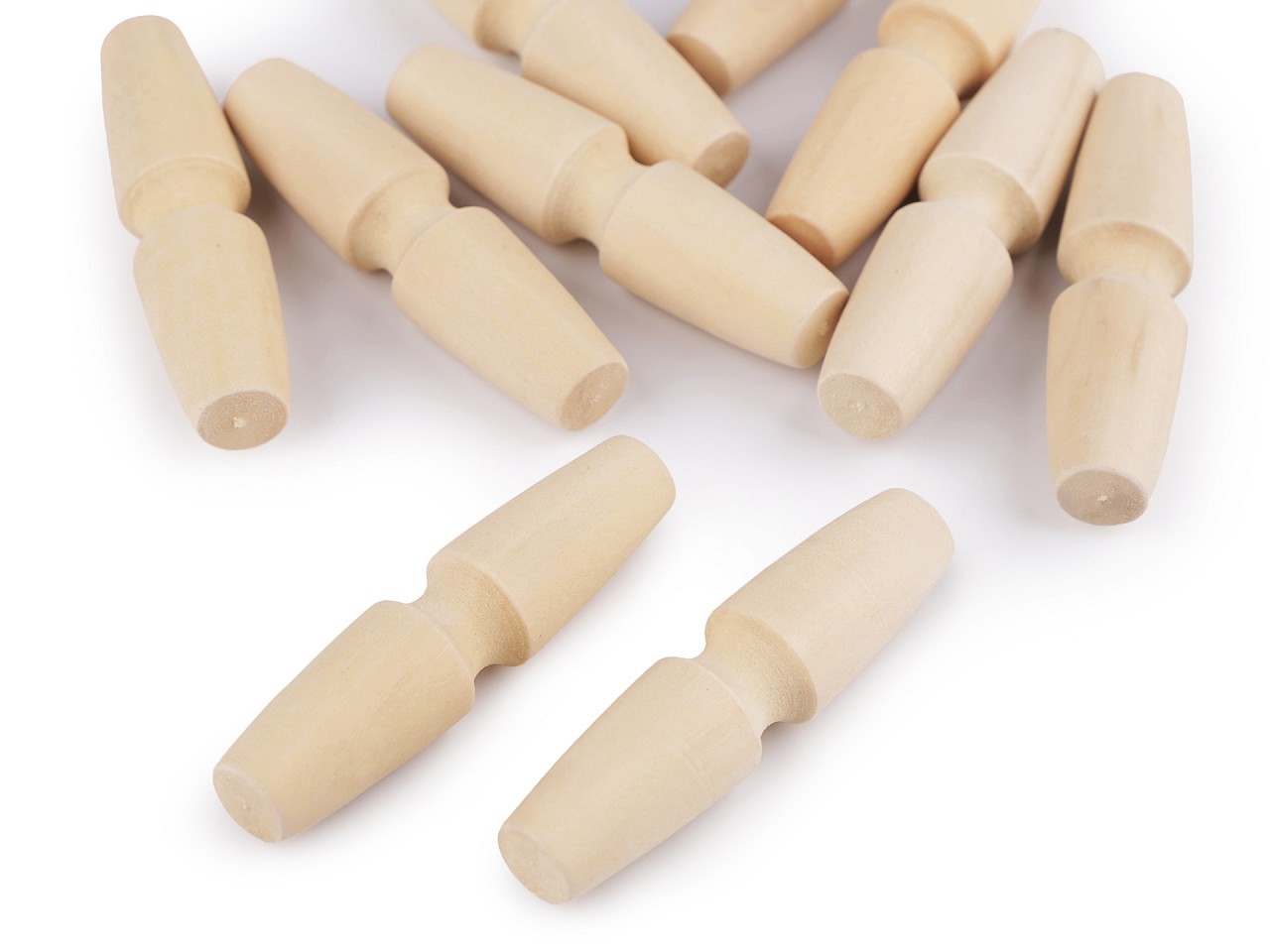 Nasturi ovali din lemn 15x60 mm, natur, 10 buc. Nasturi ovali din lemn 15x60 mm, natur, 10 buc.