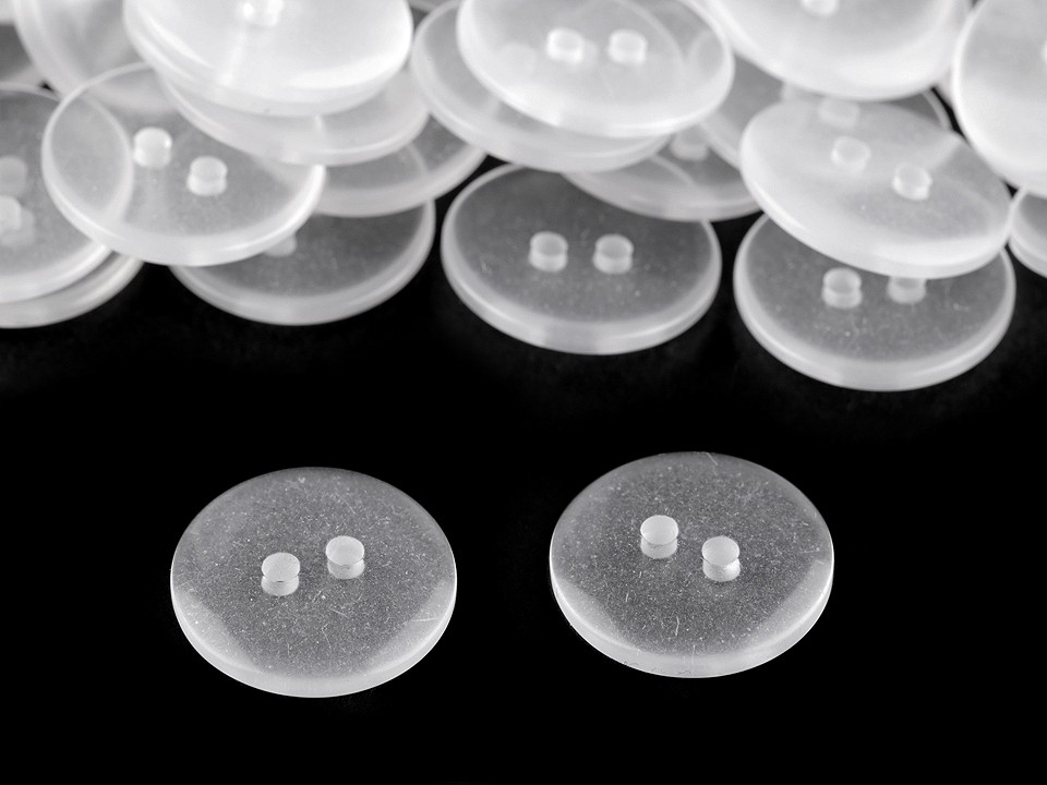 Nasturi transparenți lenjerie, rezistenţi la spălare până la 95°C, mărimea Ø18 mm, transparent, 200 buc.