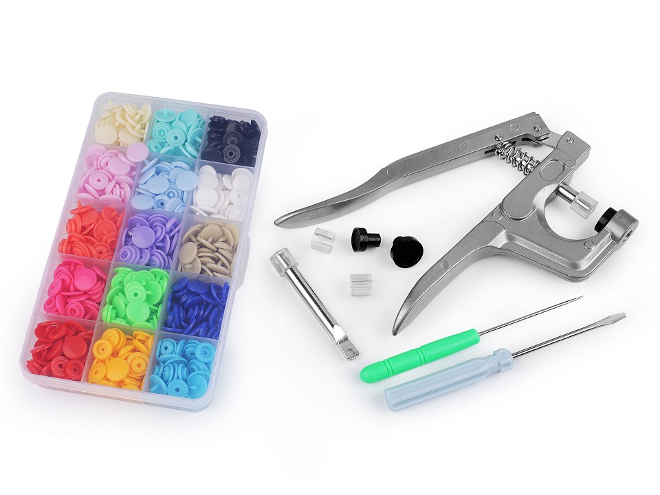 Set cleste si capse plastic