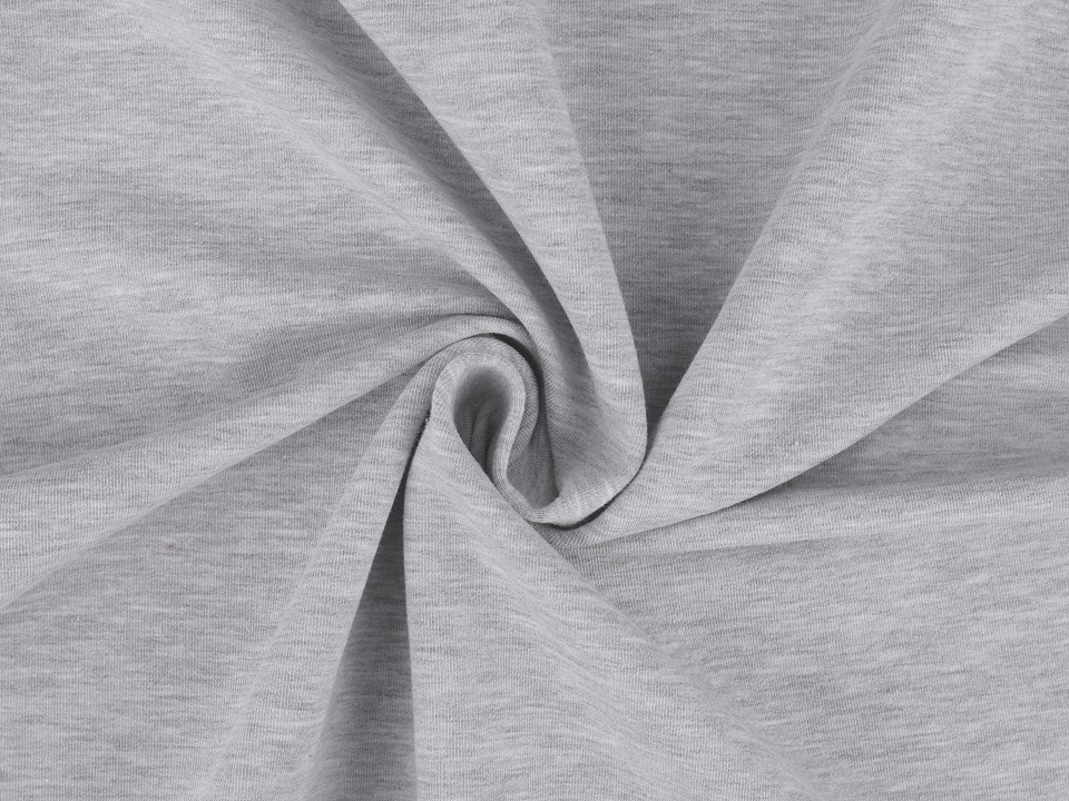 Tricot bumbac pentru articole sportive la metru - gri foarte deschis - melanj Tricot bumbac pentru articole sportive la metru - gri foarte deschis - melanj