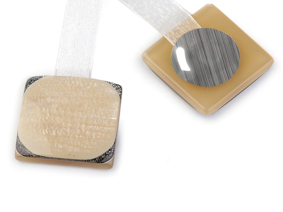 Magneți decorativi pentru perdele și draperii, maro natural, 2 buc. Magneți decorativi pentru perdele și draperii, maro natural, 2 buc.