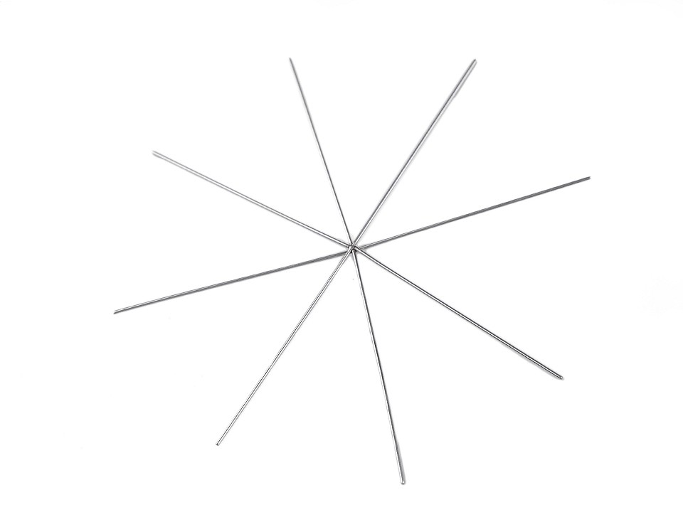 Bază pentru steluţă din mărgele, Ø9 cm, platinum, 2 buc.