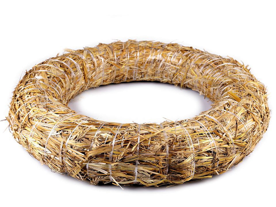 Coroniță din paie, Ø50 cm, natur