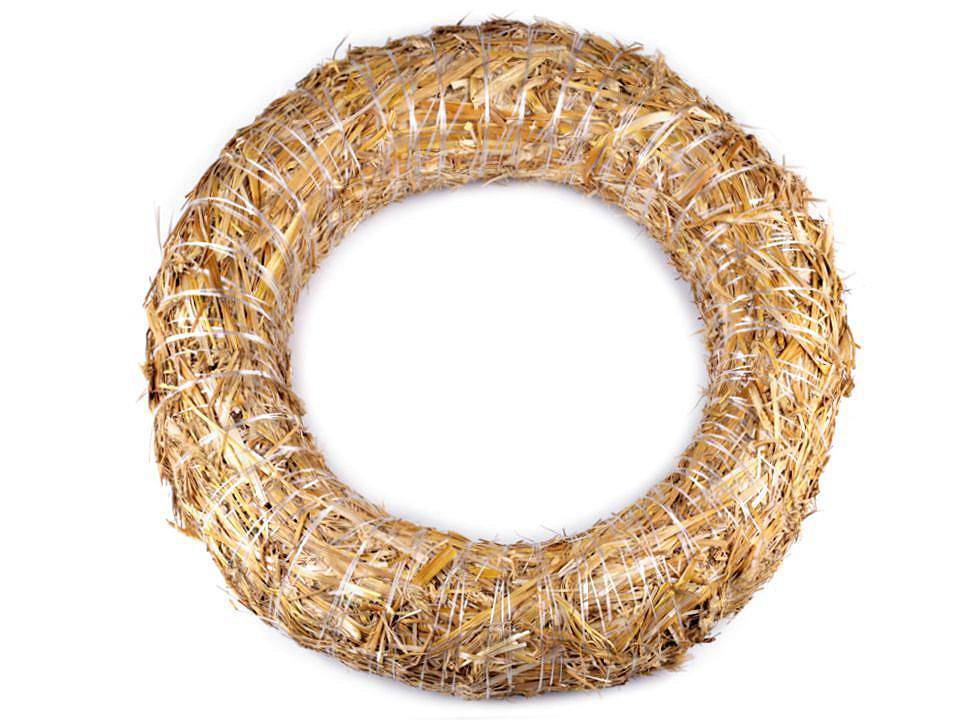 Coroniță din paie, Ø50 cm, natur