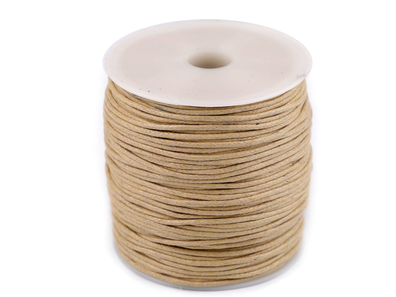 Șnur din bumbac cerat, Ø1,5-2 mm, ecru închis Șnur din bumbac cerat, Ø1,5-2 mm, ecru închis