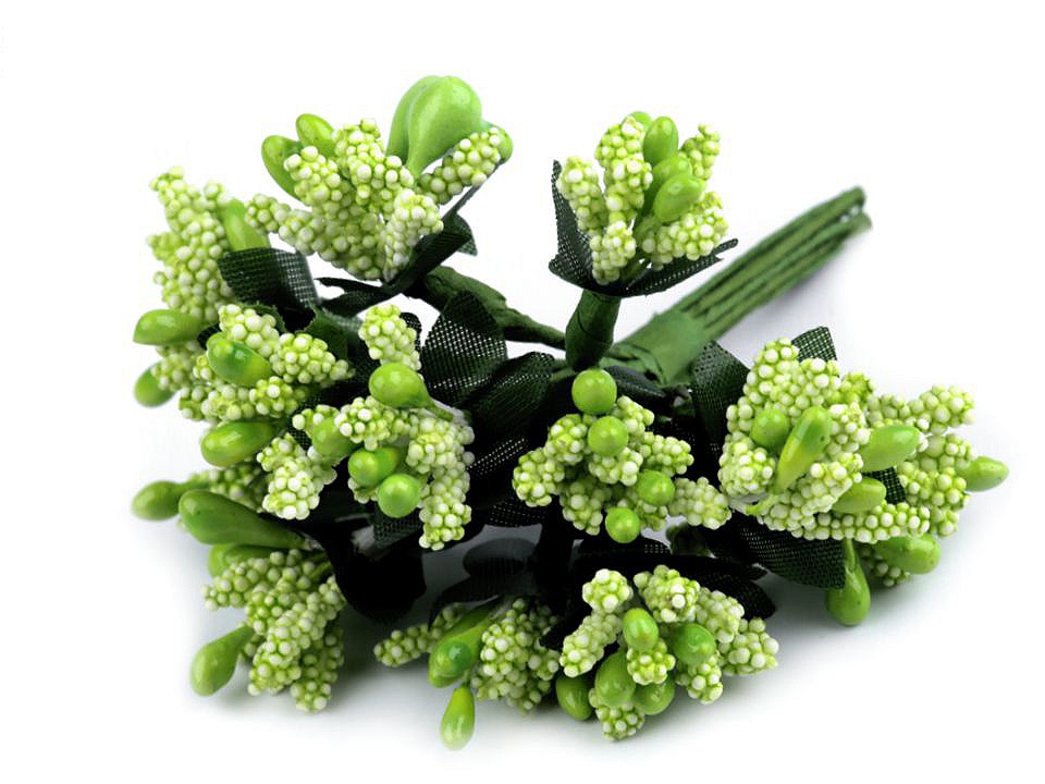 Pistile flori, verde deschis, 12 buc.