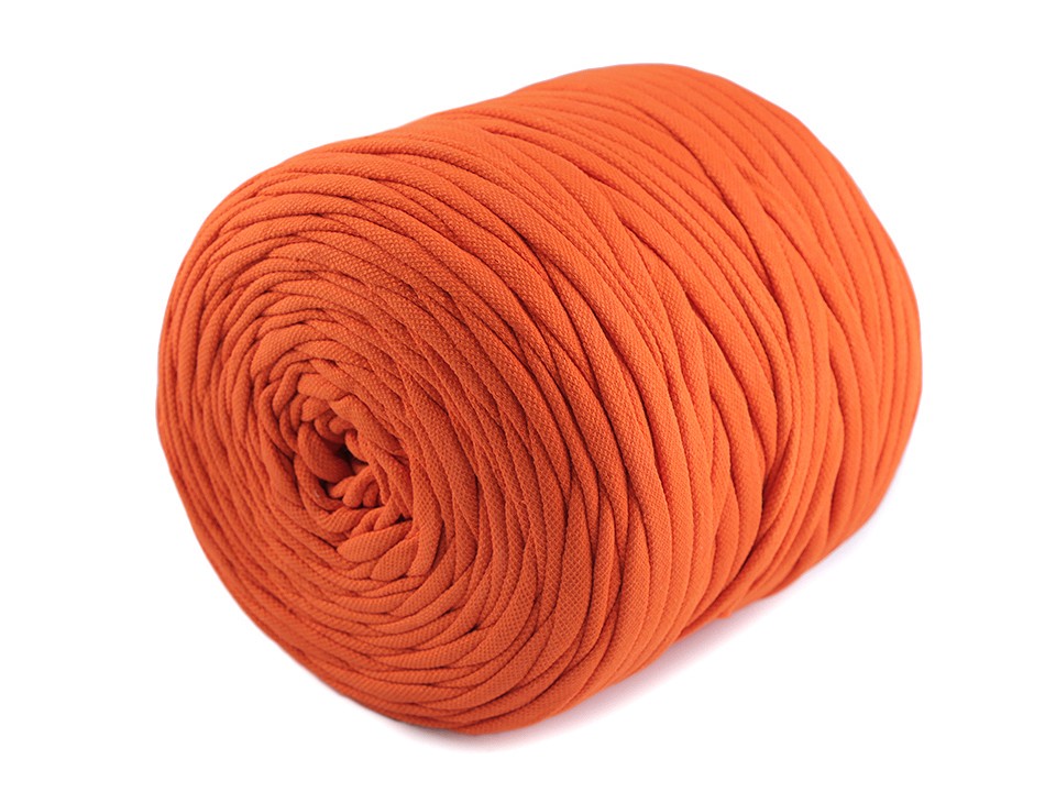Bandă de tricotat Spaghetti, 650-700 g - portocaliu Bandă de tricotat Spaghetti, 650-700 g - portocaliu