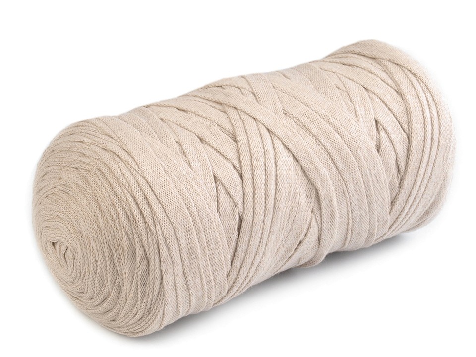 Bandă tubulare de tricotat Spaghetti, 250 g - bej pal Bandă tubulare de tricotat Spaghetti, 250 g - bej pal