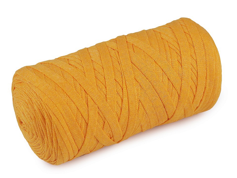 Bandă tubulare de tricotat Spaghetti, 250 g - galben muștar Bandă tubulare de tricotat Spaghetti, 250 g - galben muștar
