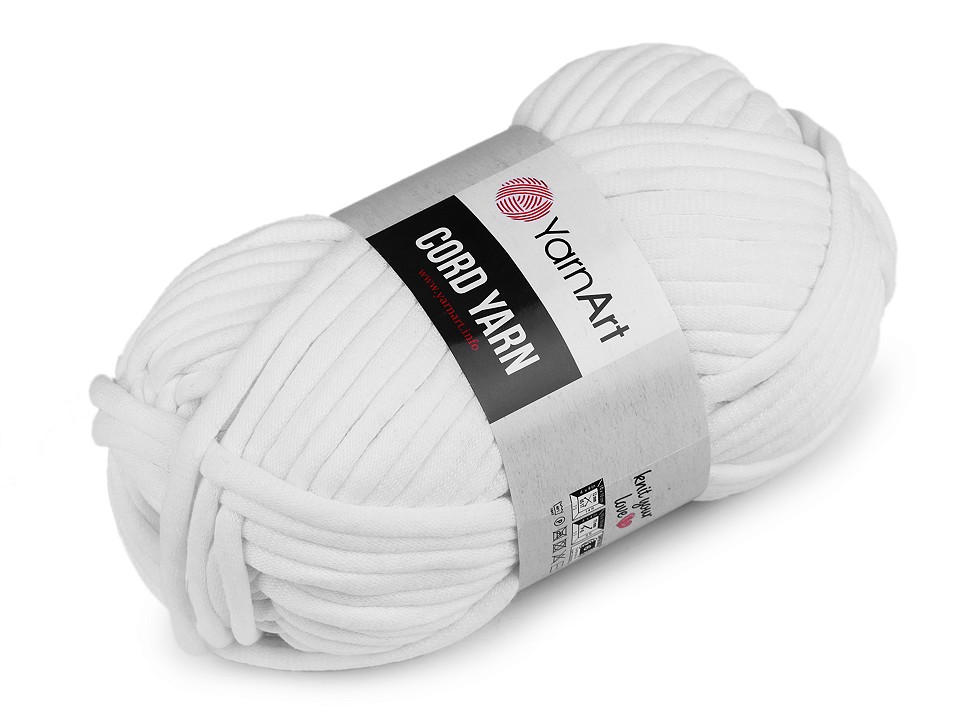 Fir de tricotat Cord Yarn, 250 g - alb Fir de tricotat Cord Yarn, 250 g - alb