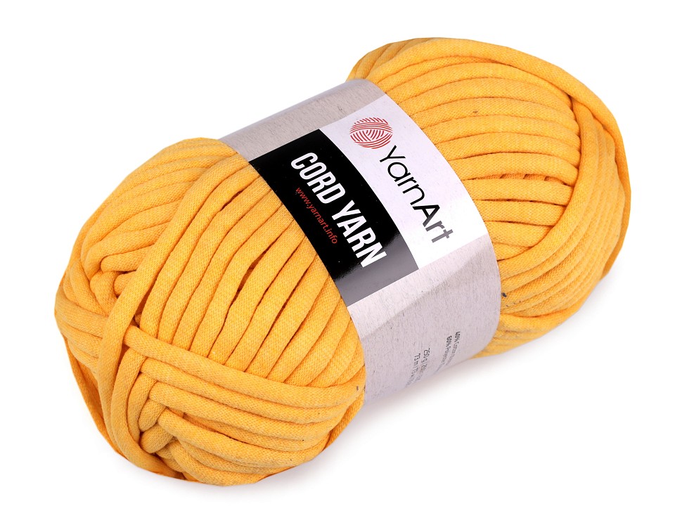 Fir de tricotat Cord Yarn, 250 g - galben - închis