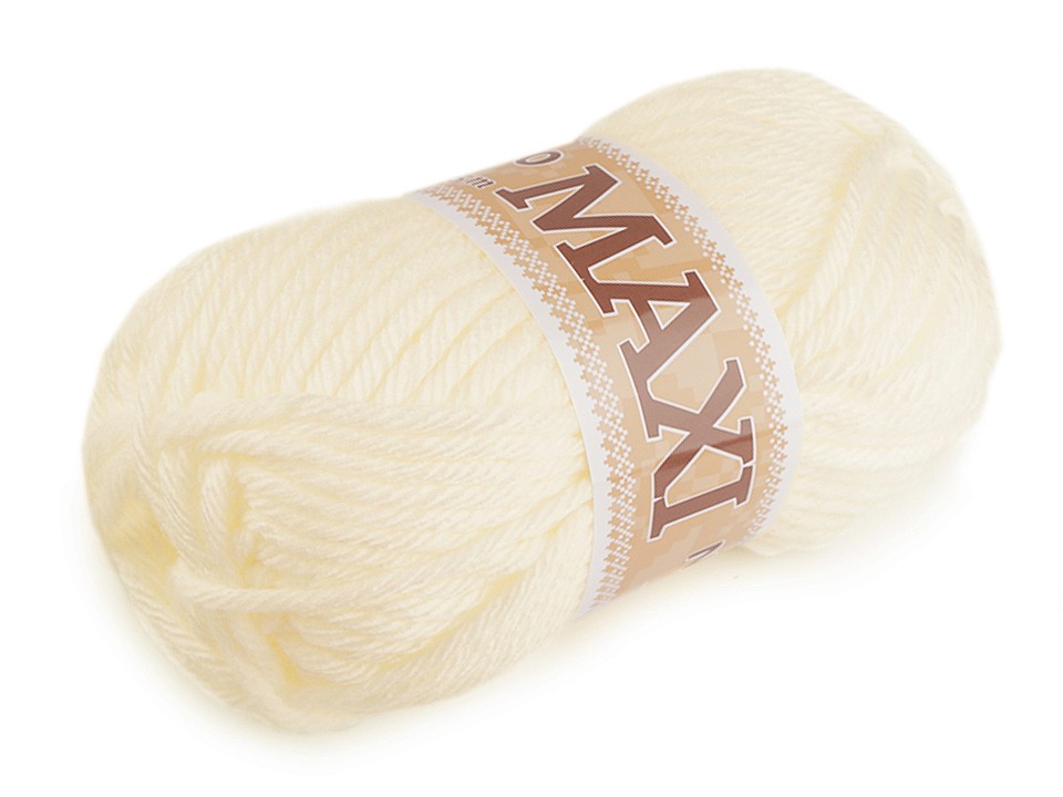 Fir de tricotat Jumbo Maxi, 100 g - crem Fir de tricotat Jumbo Maxi, 100 g - crem
