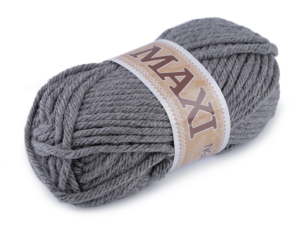 Fir de tricotat Jumbo Maxi, 100 g - gri neutral Fir de tricotat Jumbo Maxi, 100 g - gri neutral