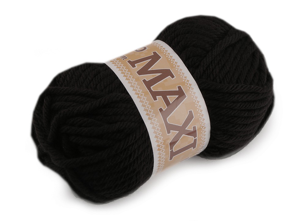 Fir de tricotat Jumbo Maxi, 100 g - negru Fir de tricotat Jumbo Maxi, 100 g - negru