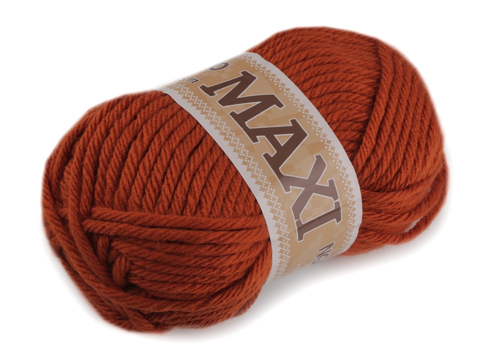 Fir de tricotat Jumbo Maxi, 100 g - ruginiu mediu Fir de tricotat Jumbo Maxi, 100 g - ruginiu mediu