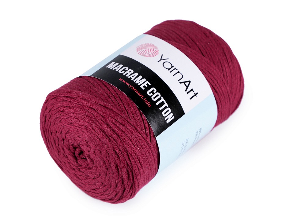 Fir de tricotat / croșetat Macrame Cotton, 250 g - bordo deschis Fir de tricotat / croșetat Macrame Cotton, 250 g - bordo deschis