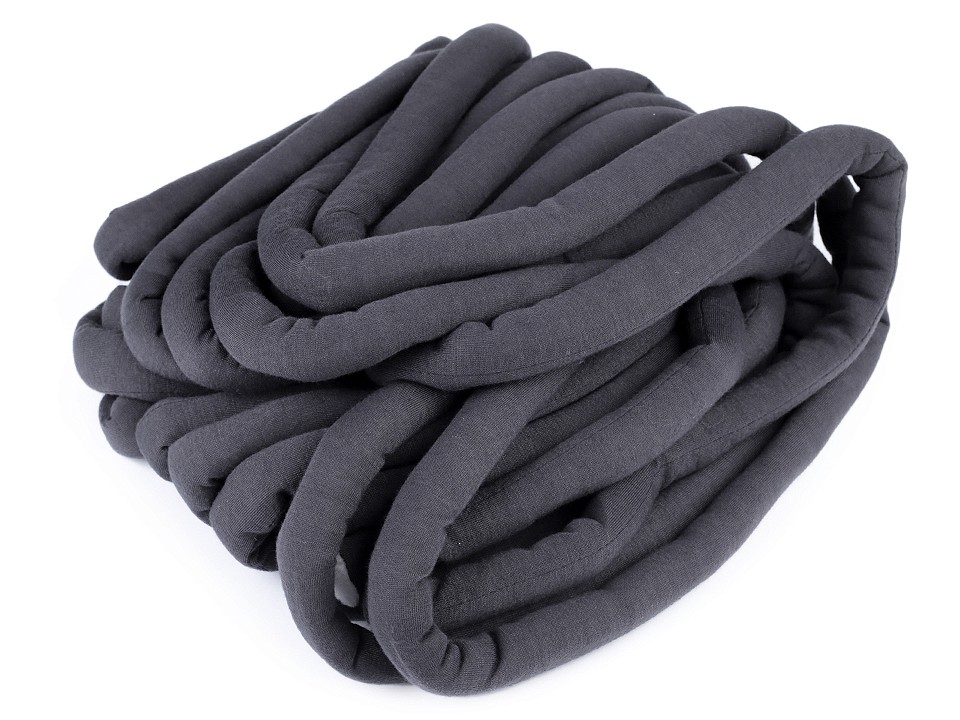 Fir tubular cu umplutură Marshmallow la metru, 250 g - gri închis Fir tubular cu umplutură Marshmallow la metru, 250 g - gri închis