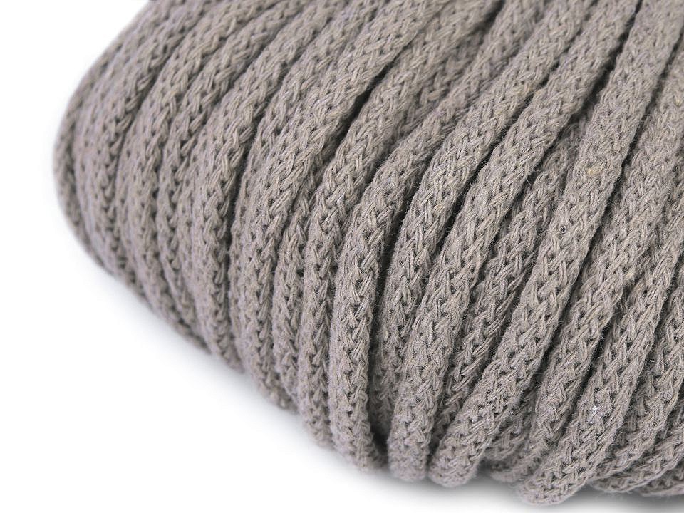 Șnur gros bumbac, Ø5 mm (pachet 10 m) - bej închis Șnur gros bumbac, Ø5 mm (pachet 10 m) - bej închis