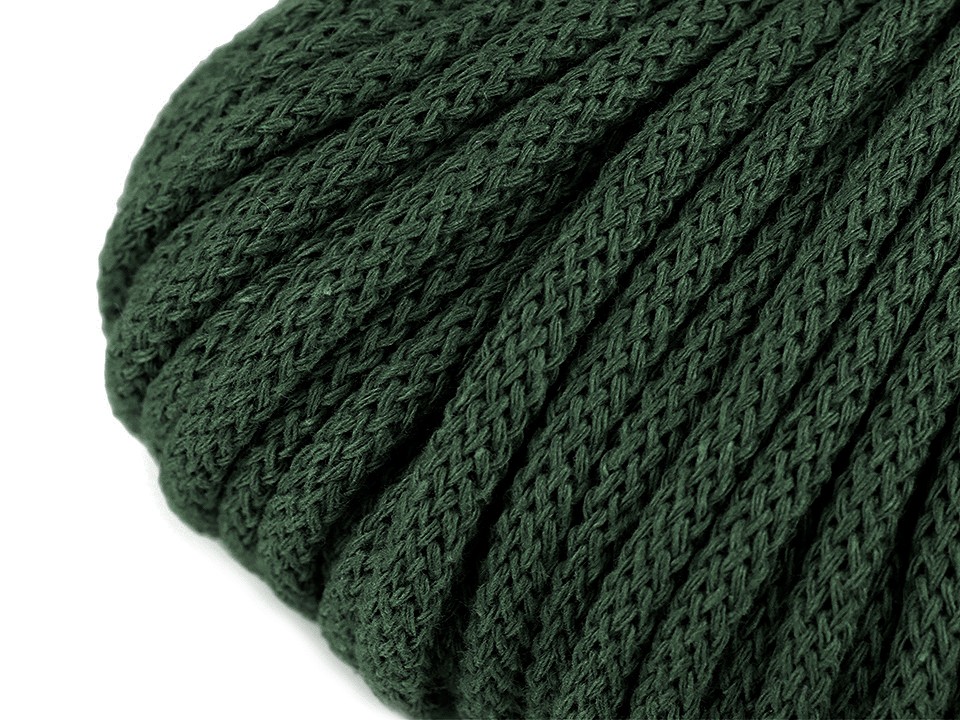 Șnur gros bumbac, Ø5 mm (pachet 10 m) - verde pădurar Șnur gros bumbac, Ø5 mm (pachet 10 m) - verde pădurar