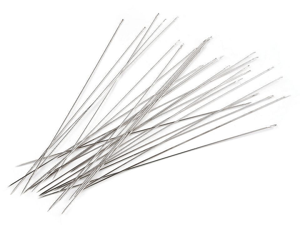 Ace pentru înșirat mărgele, 120 mm - Nichel (1 Sac)