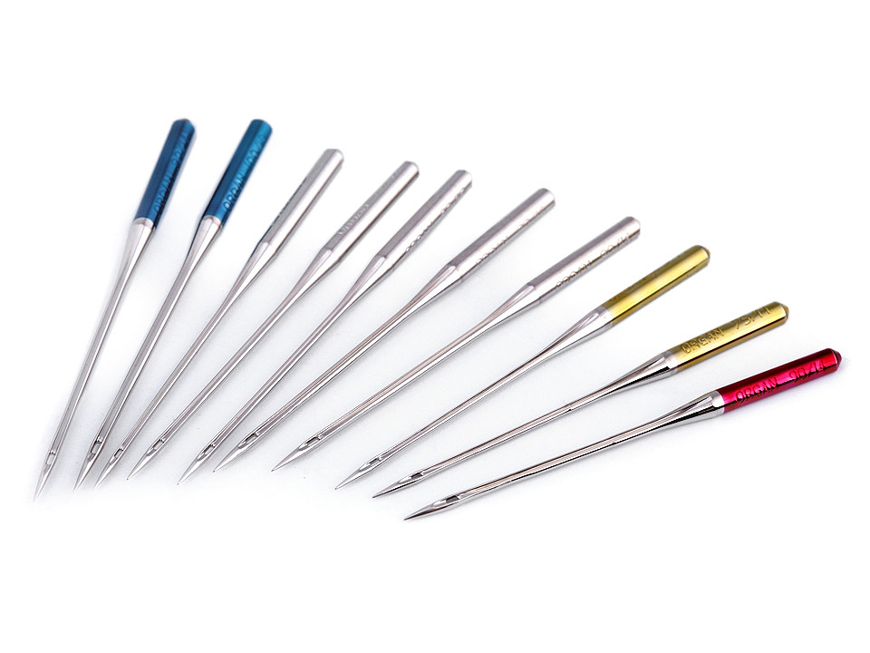 Ace mașină de cusut jeans 90;100, uni 70;80;90, stretch 75;90 organ - Nichel (1 Cutie)