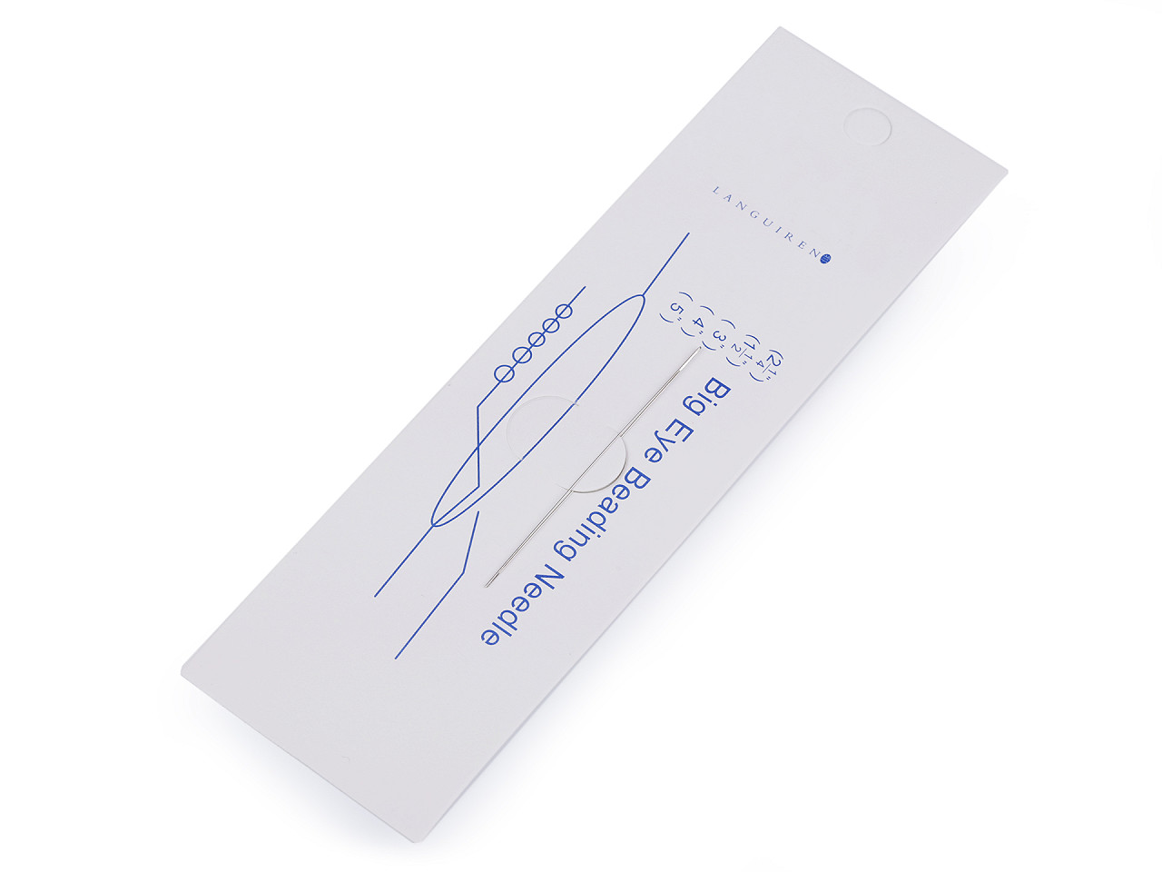 Ac cu ochi mare pentru înșirat mărgele, 55 mm - Nichel (1 Bucată)