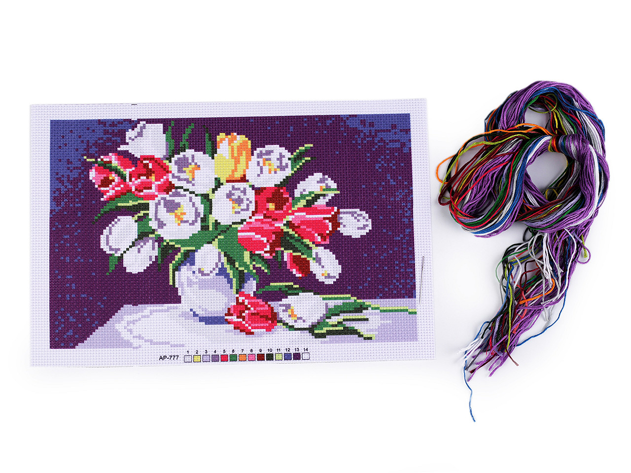 Set de broderie - model, ac, mouline - Conform imaginii (1 Set)