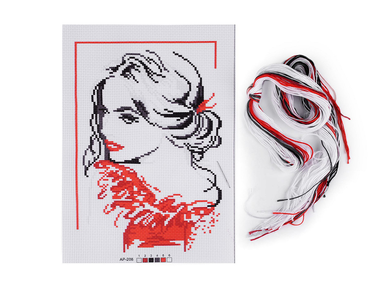 Set de broderie - model, ac, mouline - Conform imaginii (1 Set)