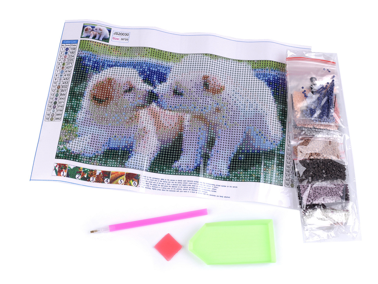 Pictura cu diamante, set creativ  20x30 cm - Conform imaginii (1 Set)